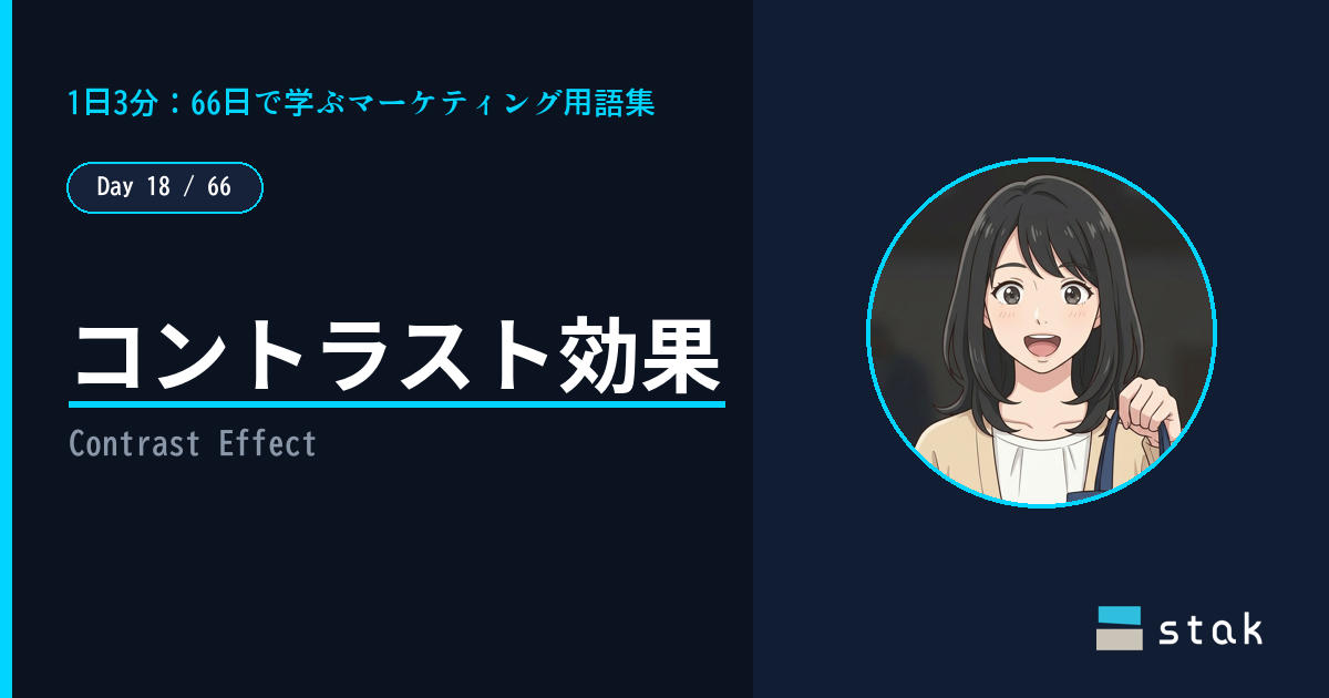 【Day 18/66｜1日1マーケ用語】コントラスト効果 ——高いコートの後にバッグを即決したカナの話