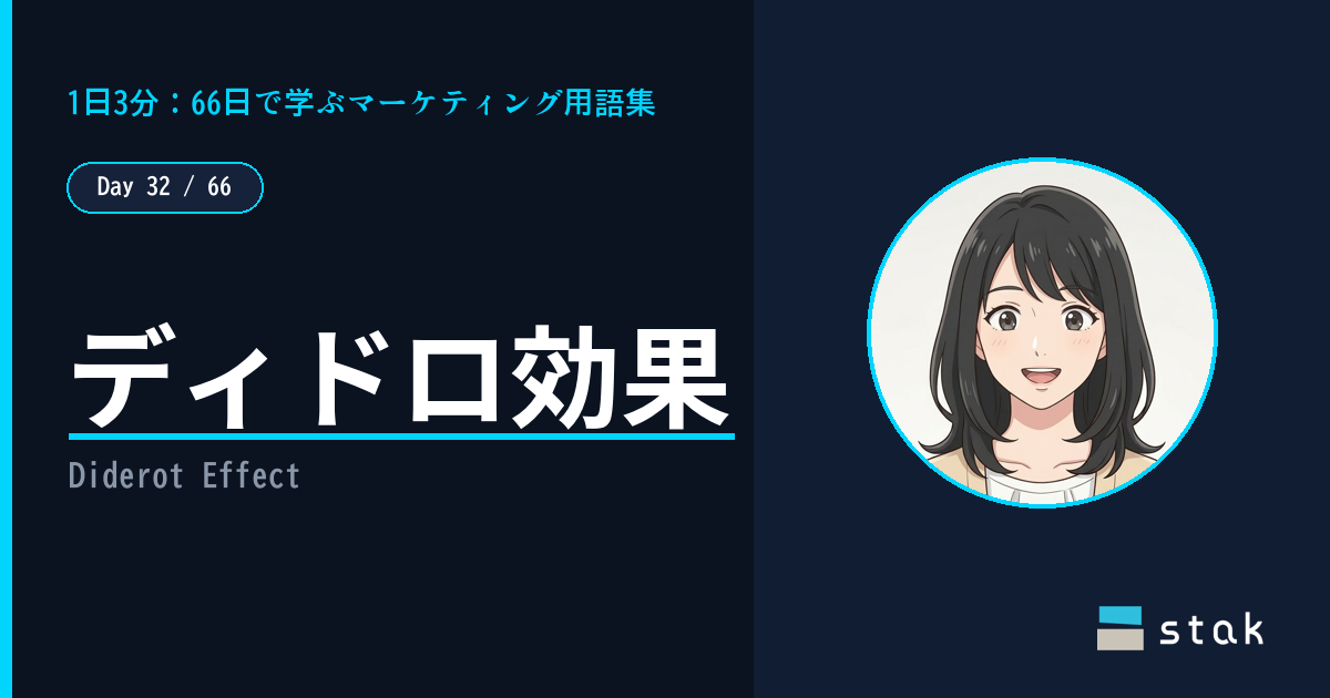 【Day 32/66|1日1マーケ用語】ディドロ効果 ——「一つ買ったら全部そろえたく」なったカナの話