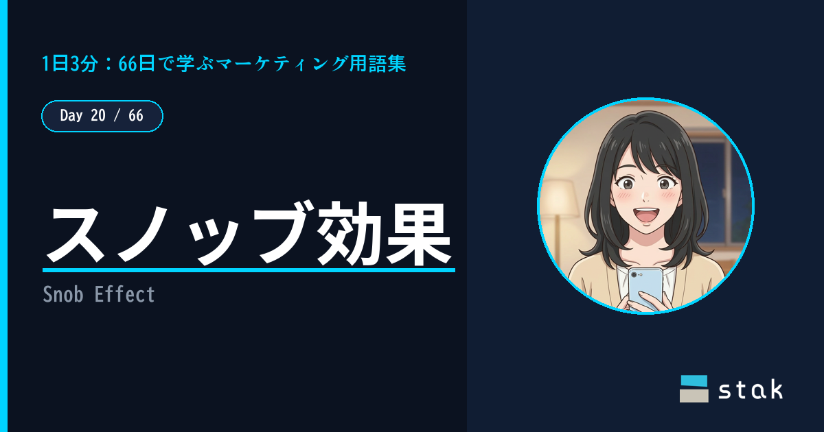 【Day 20/66｜1日1マーケ用語】スノッブ効果 ——「限定品」を珍しさで欲しがったカナの話
