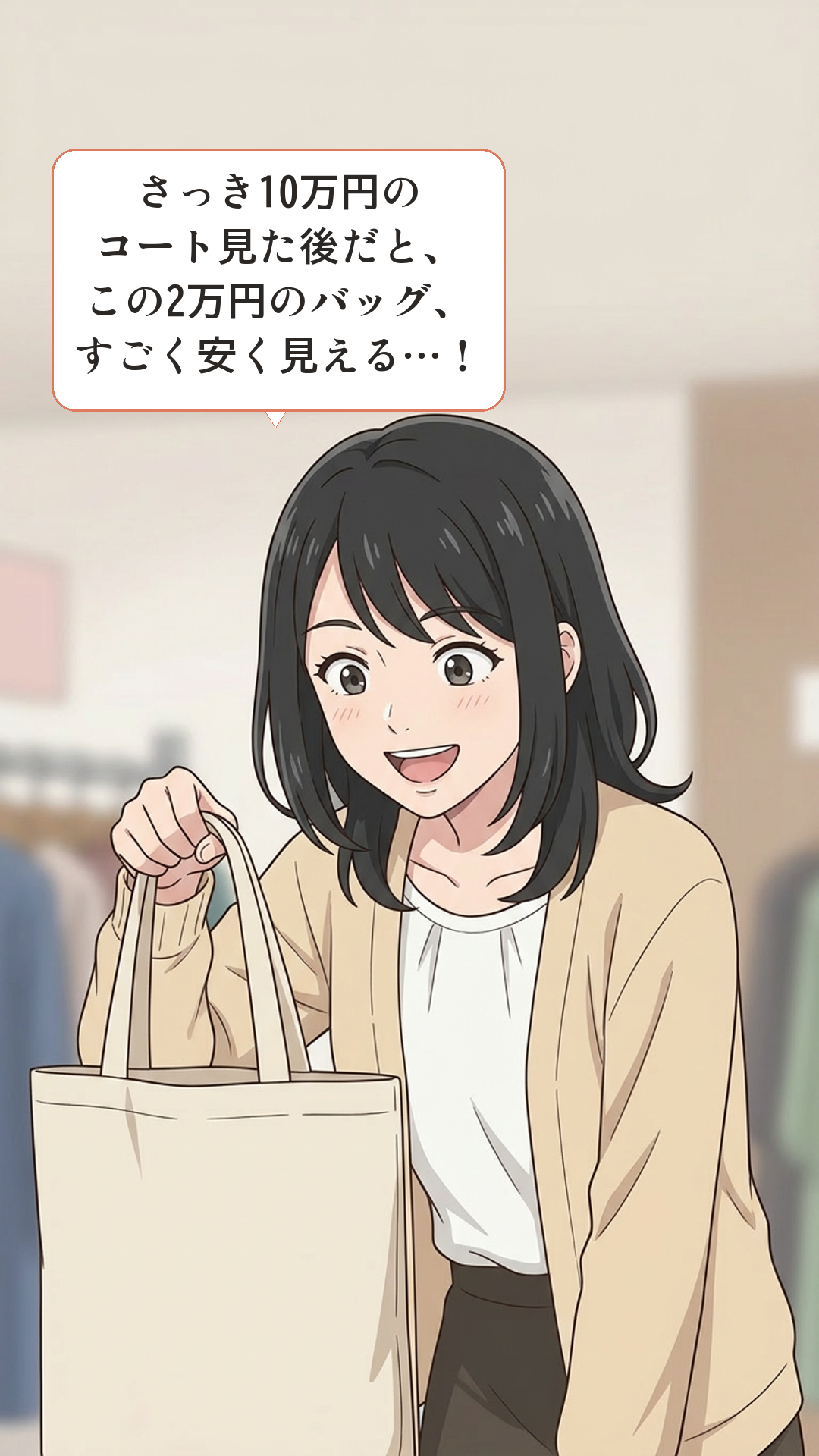 コントラスト効果に引っかかるカナの4コマ・起