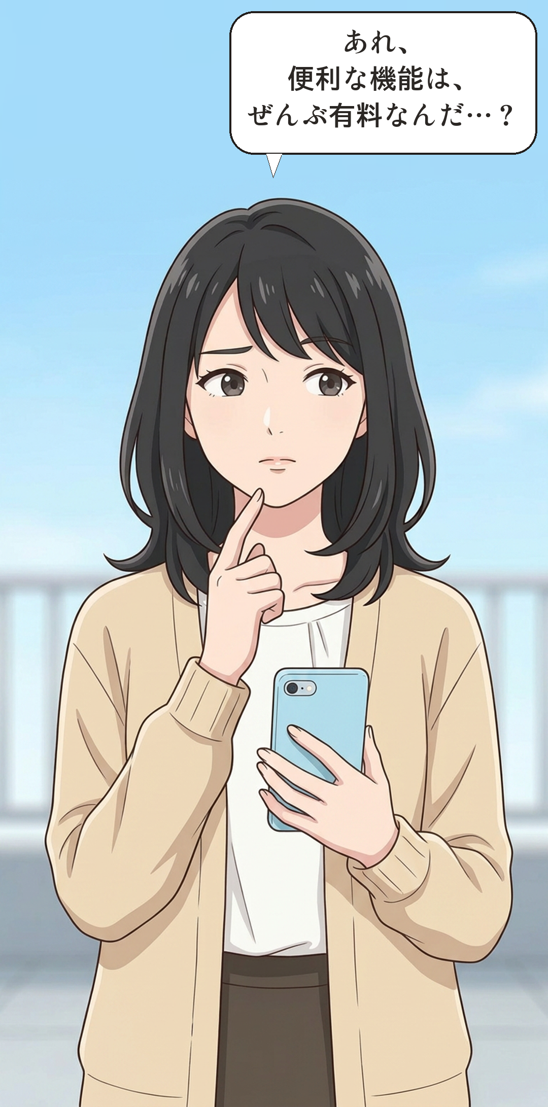 フリーミアムに引っかかるカナの4コマ・承