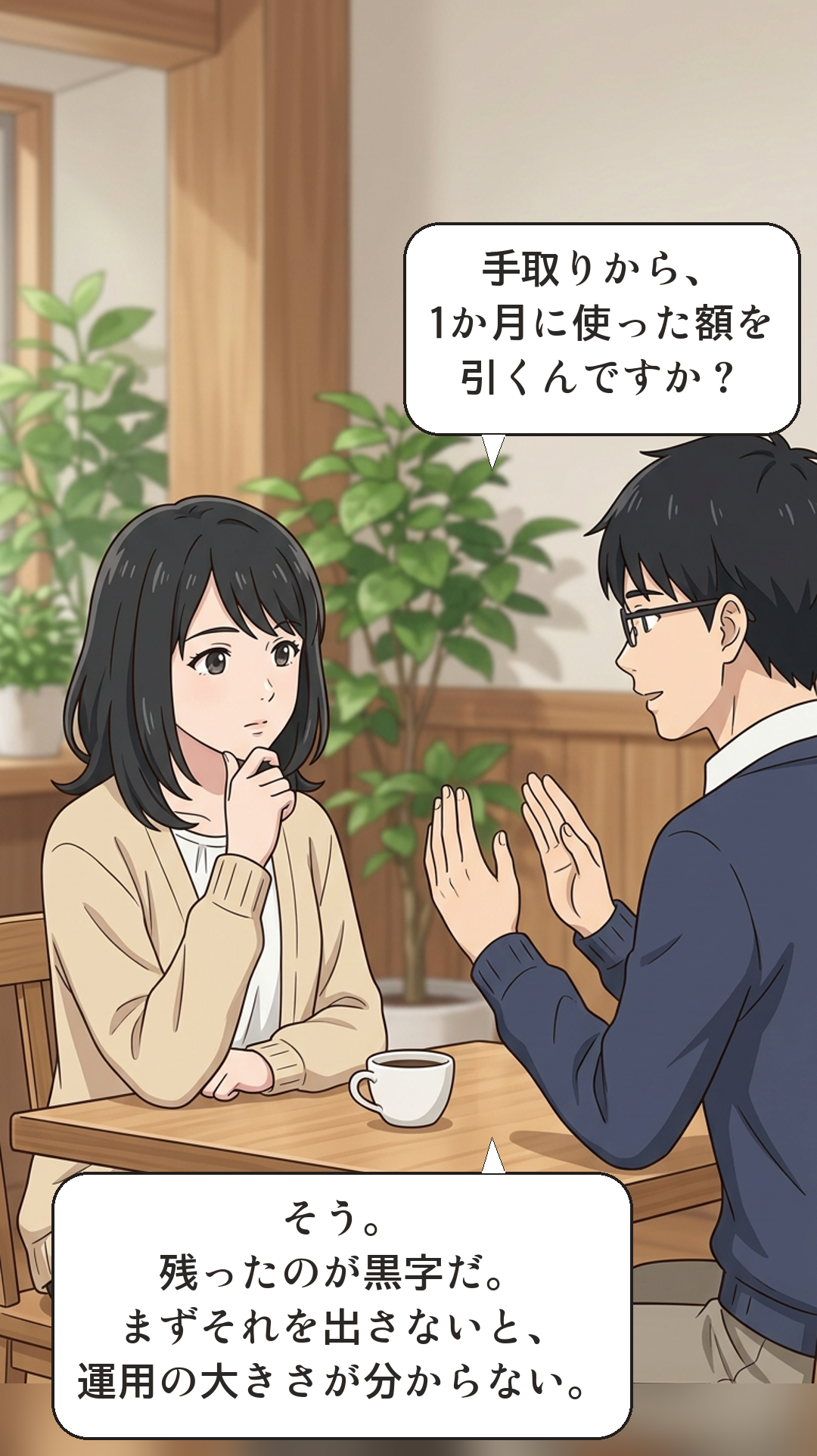 家計収支を学ぶカナの4コマ・転