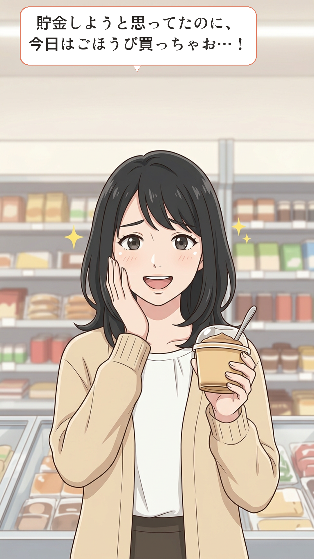 双曲割引に引っかかるカナの4コマ・起