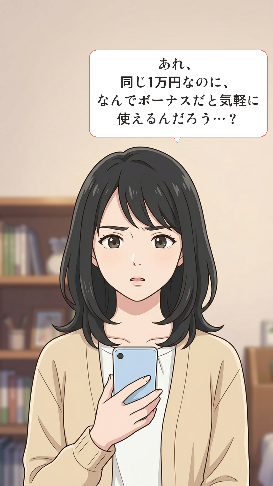 メンタルアカウンティングに引っかかるカナの4コマ・承