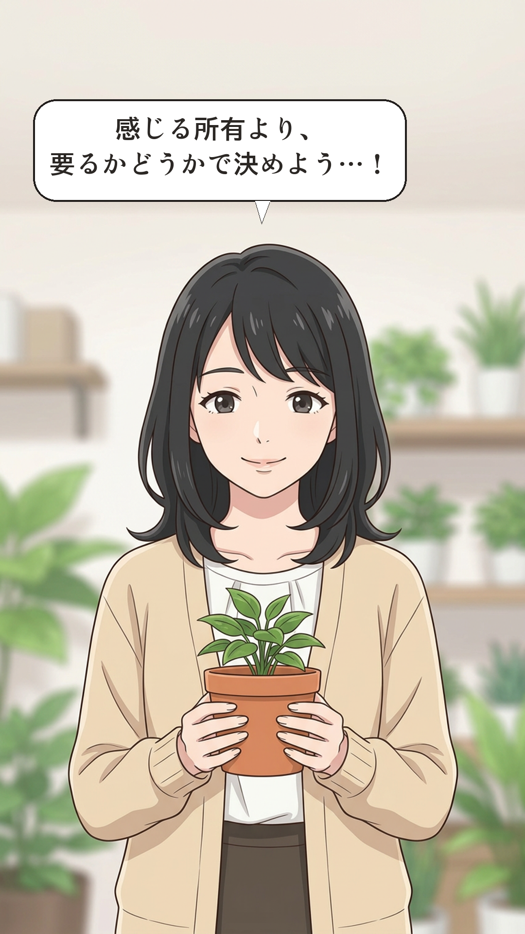心理的所有感に引っかかるカナの4コマ・結