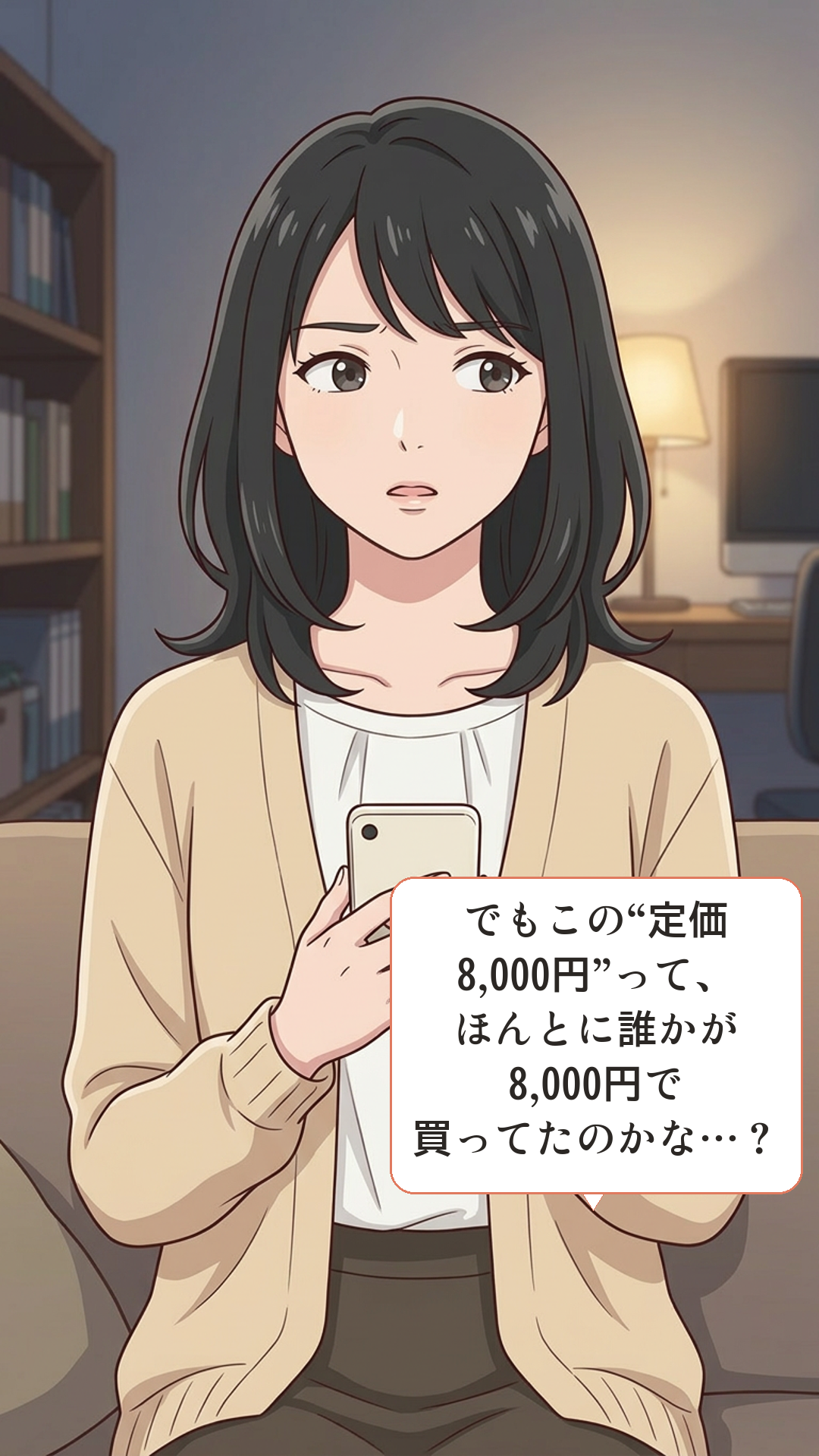 参照価格に引っかかるカナの4コマ・承