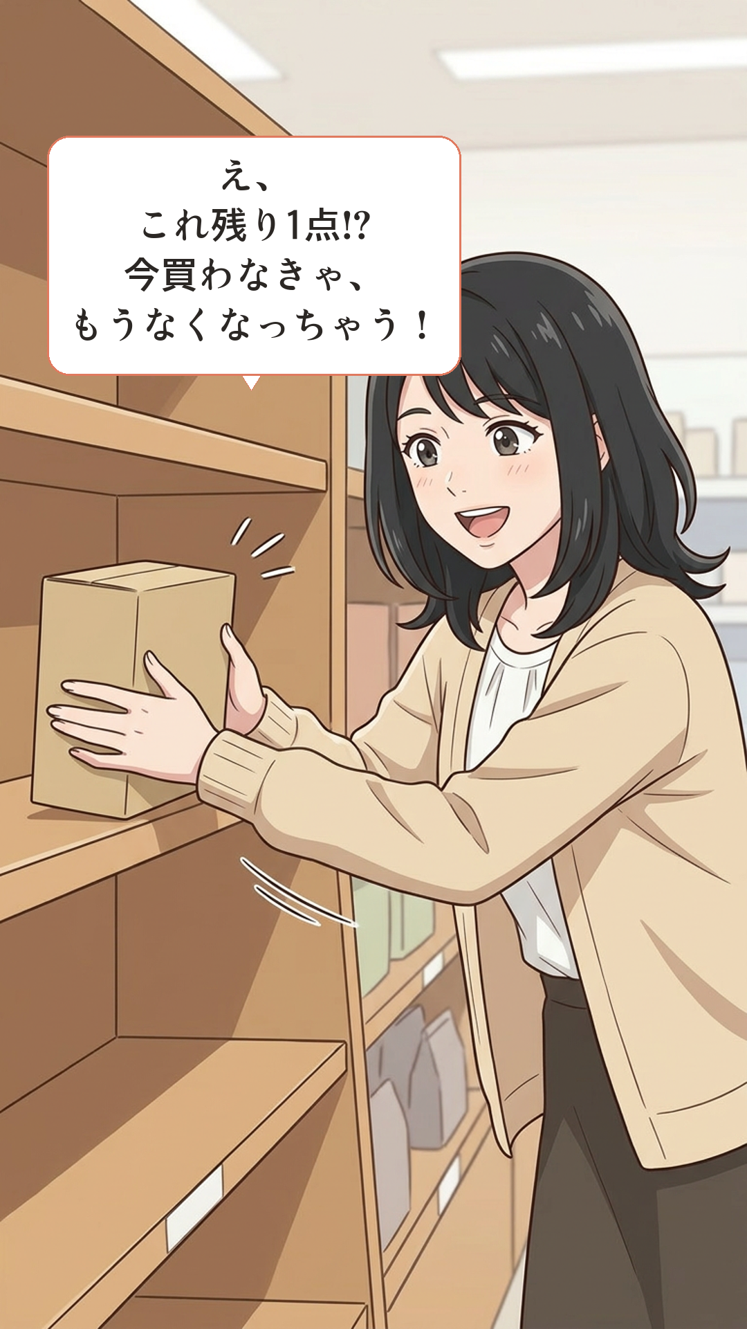 希少性の原理に引っかかるカナの4コマ・起
