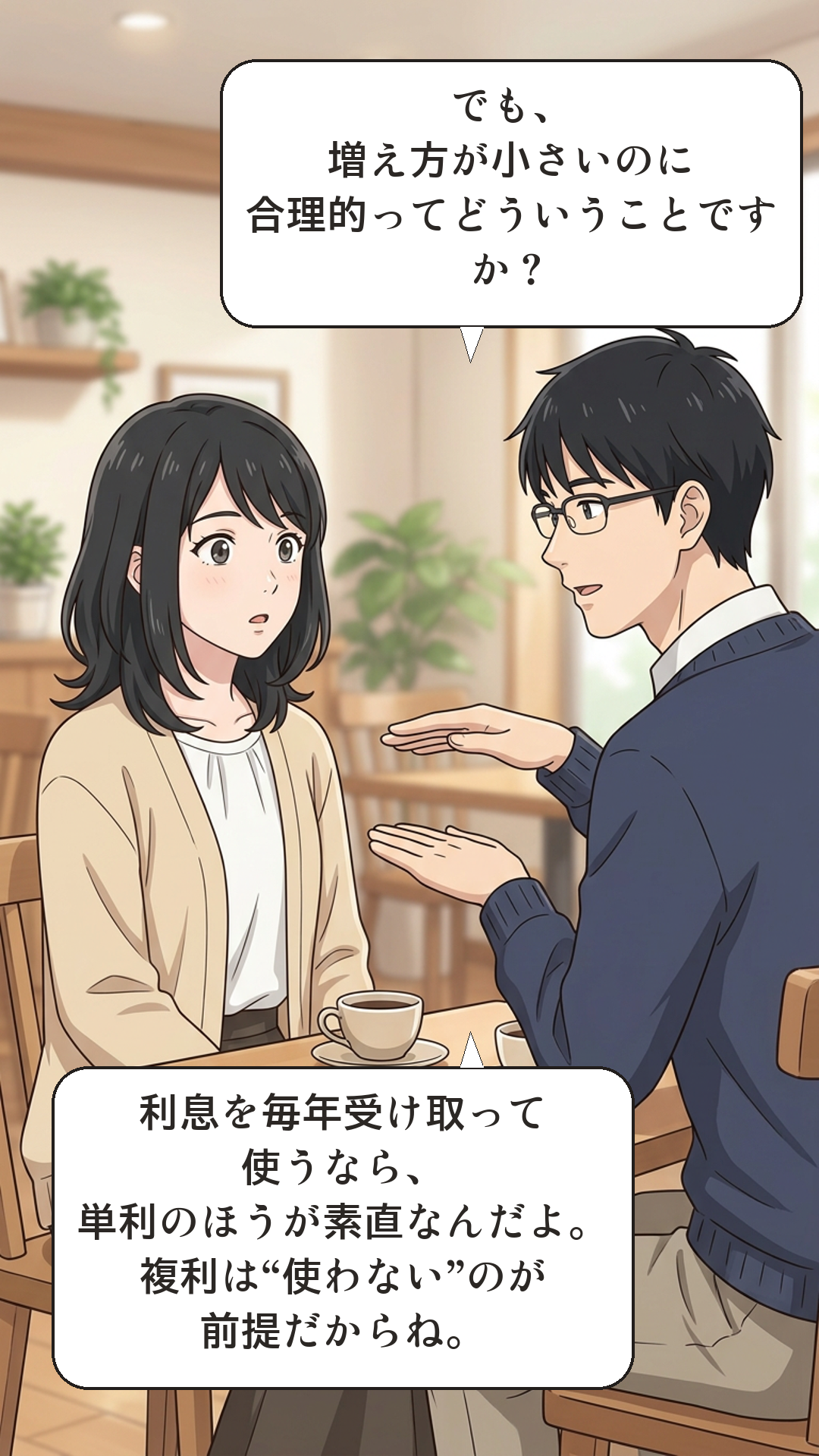 単利を学ぶカナの4コマ・転